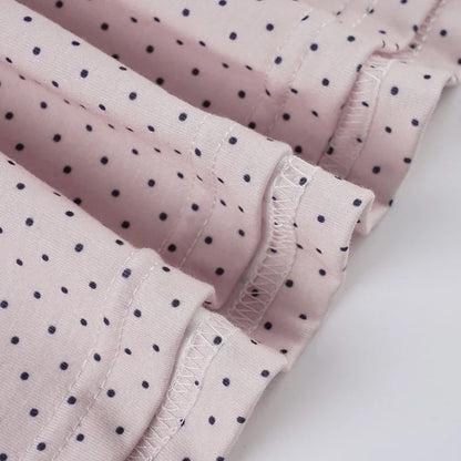 Fashion Polka Dot Prints Slim Fit Folds Women T-Shirts Sweet Cute Chic Design One-Shoulder Summer Shirts