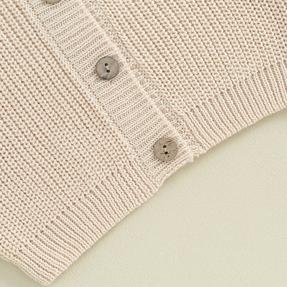 Infant Baby Girl Boy Knit Cardigan Sweater Coat Cute Long Sleeve Button Down Sweater Fall Winter Tops