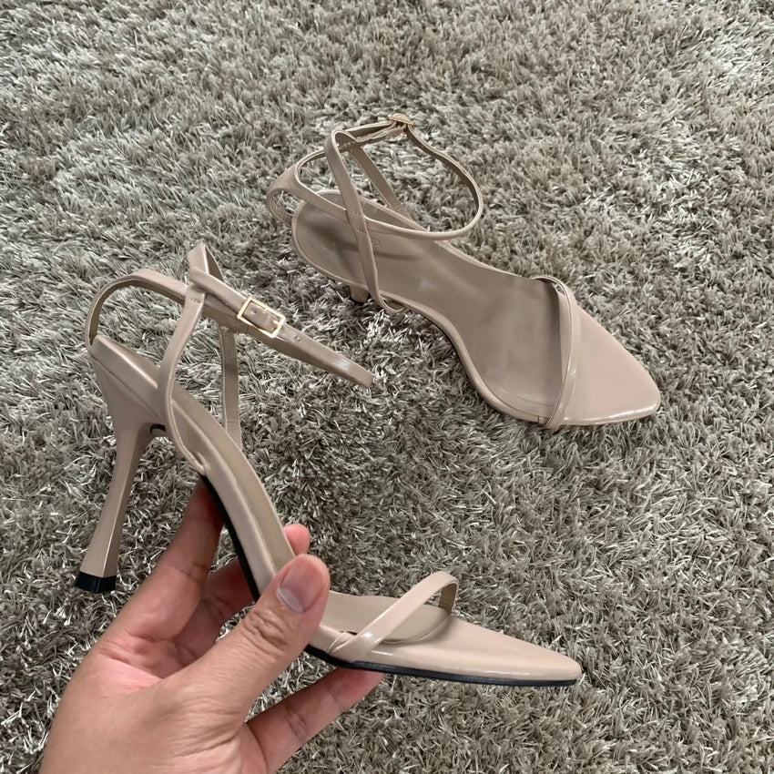 2025 Ankle Strap Women Sandals Summer Fashion Sexy Thin High Heels Gladiator Sandal Shoes Narrow Band Party Dress Pump Shoes