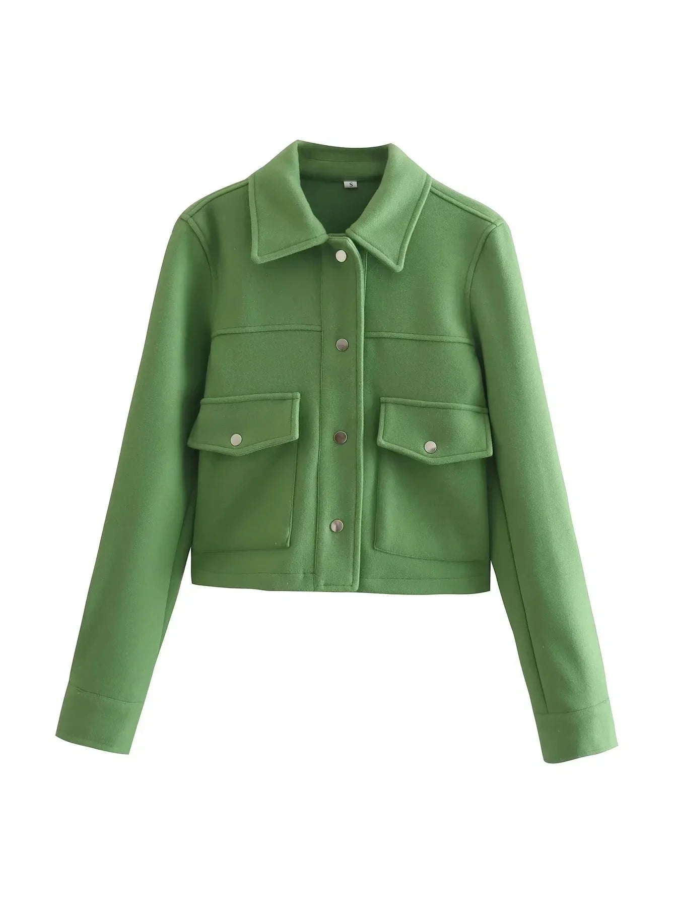 Jackets For Womens Autumn Fashion Solid Front Pockets Button Long Sleeve Jacket Elegant Woman Casual Outerwear Coat