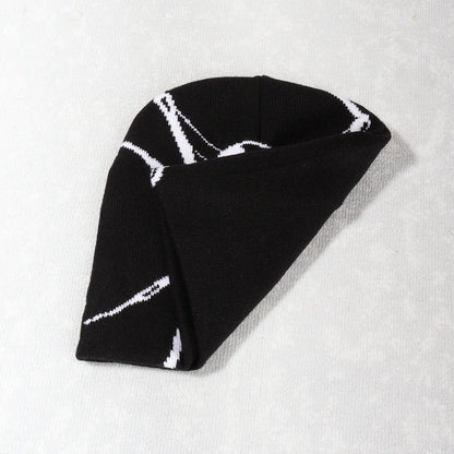 Knitting Cap Beanie Bonnet Y2k Beanies Fashion Print Men Women's Cap Warm Winter Hats Fashion Wool  Cold Caps Unisex Accessories