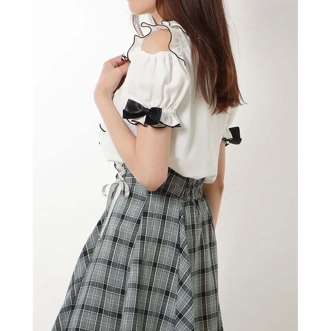 Sweet Lolita Fashion All Match Blouses Women Japanese Summer Y2k Aesthetic Ruffled Bow Shirts Girly Kawaii Patchwork Tops Blusas