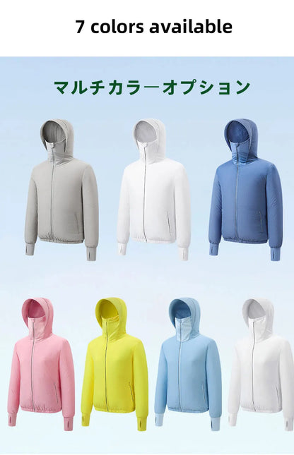 Summer Sunscreen Hooded Fan Clothes Cooling Vest Men Air Conditioning Clothes Women Fan Jacket Cycling Cooling Clothes To Hiking