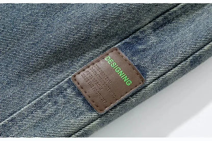 8XL New Wide Leg Washing Jean Pants Men Trousers Neutral Solid Color Loose Casual Straight Outdoor Fashion Plus Size Pants