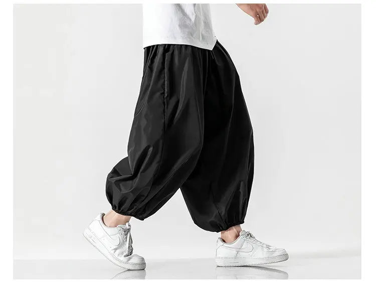 Streetwear Fashion Harem Pants Mens Solid Color Casual Jogger Man Pants Harajuku Style Spring Summer Men's Trousers 5XL