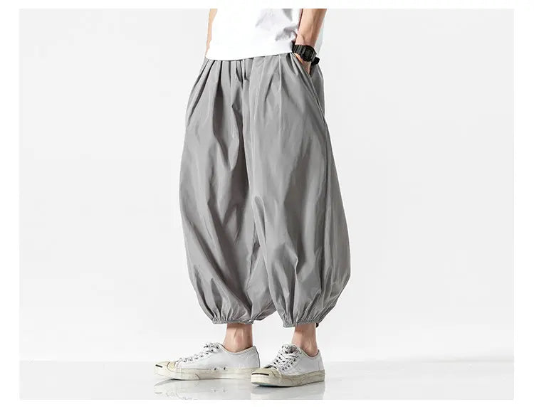 Streetwear Fashion Harem Pants Mens Solid Color Casual Jogger Man Pants Harajuku Style Spring Summer Men's Trousers 5XL
