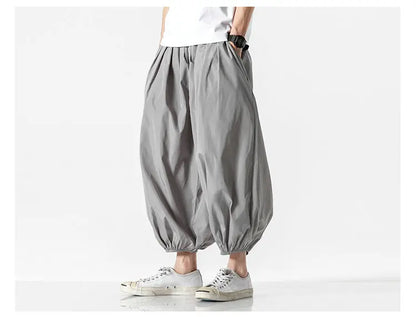 Streetwear Fashion Harem Pants Mens Solid Color Casual Jogger Man Pants Harajuku Style Spring Summer Men's Trousers 5XL