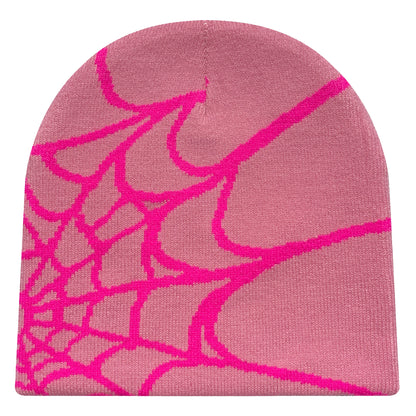 Four Seasons Men's And Women's Universal Y2K Knit Hat Spider Web Riding Outdoor Sports Fashion Hat