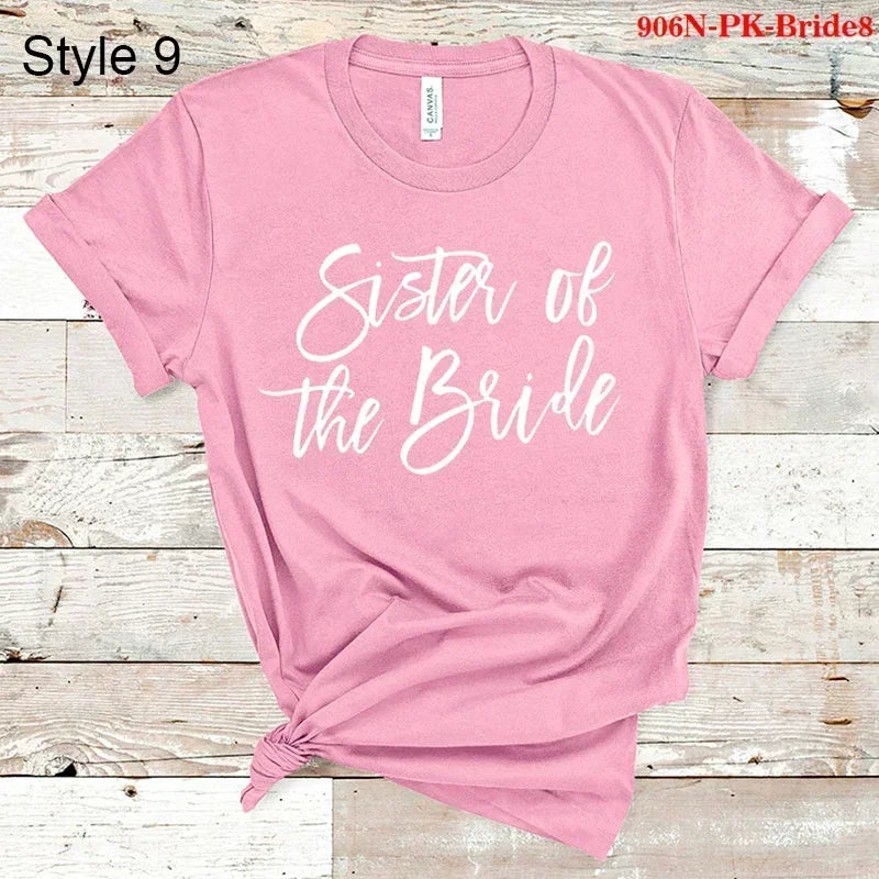 Bridal Bachelor Party T Shirts Baby of Honor Mother of The Groom Jr. Bridesmaid Bride Flowers Girl Brides Babes Team Bride Maid