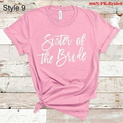 Bridal Bachelor Party T Shirts Baby of Honor Mother of The Groom Jr. Bridesmaid Bride Flowers Girl Brides Babes Team Bride Maid