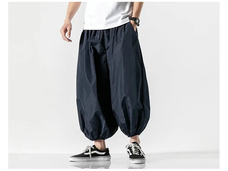 Streetwear Fashion Harem Pants Mens Solid Color Casual Jogger Man Pants Harajuku Style Spring Summer Men's Trousers 5XL