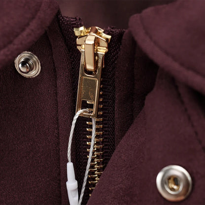 HXAO Women's Bomber Jacket Lapel Long Sleeve Zipper Suede Jacket Women 2025 High Street Cropped Racing Jackets Coats Outerwears
