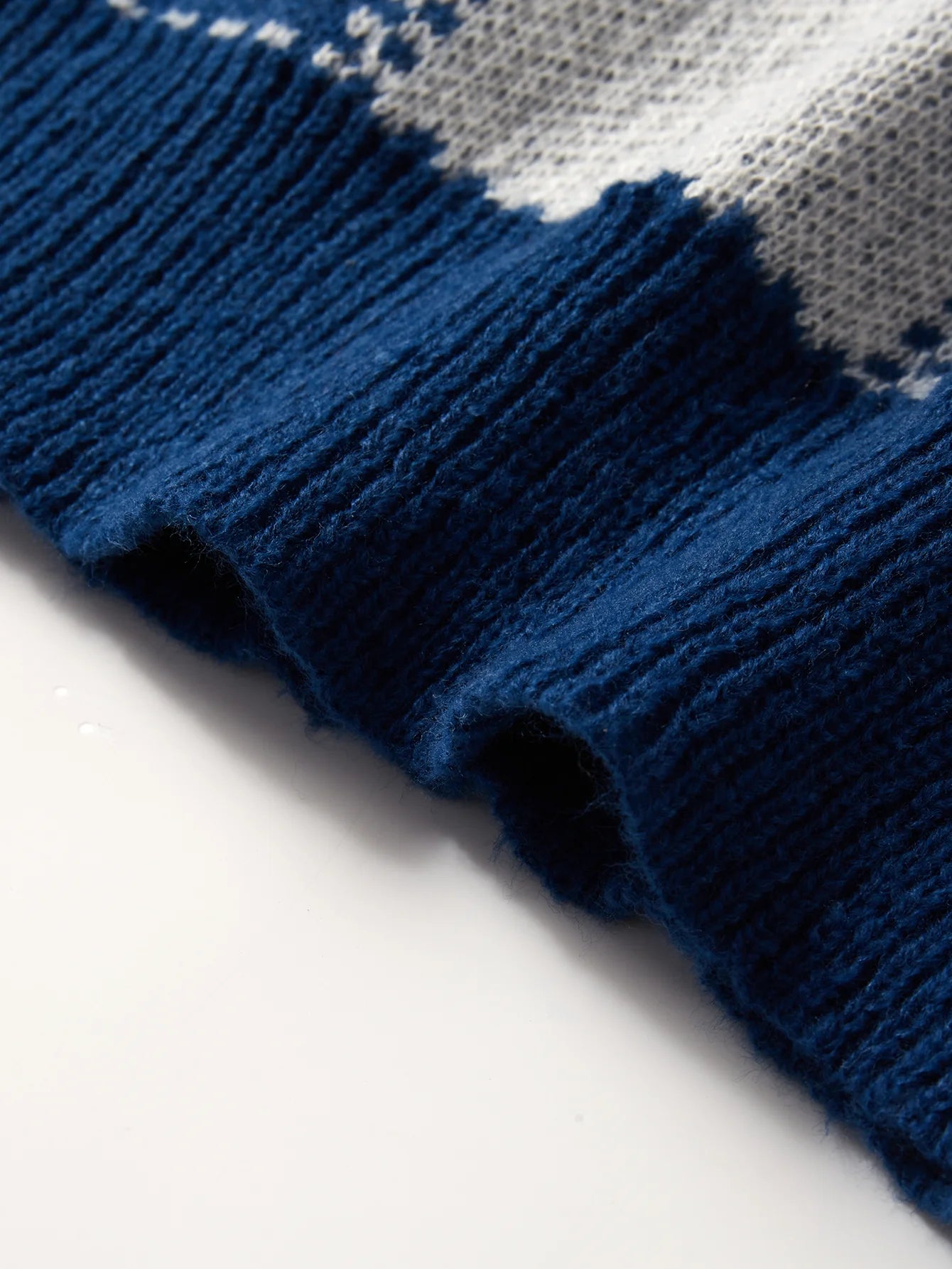 Retro Trendy Plaid Jacquard Pattern Pullover Sweater Casual Round Neck Color-Block Knit Men's Pullover