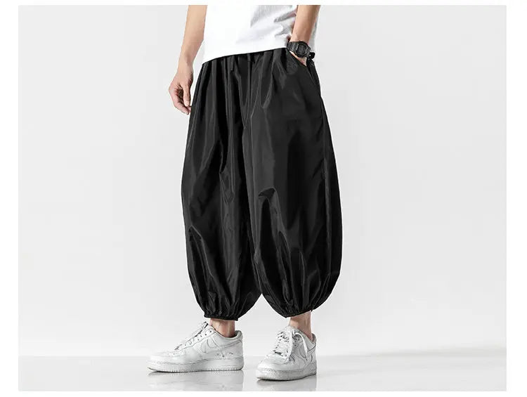 Streetwear Fashion Harem Pants Mens Solid Color Casual Jogger Man Pants Harajuku Style Spring Summer Men's Trousers 5XL