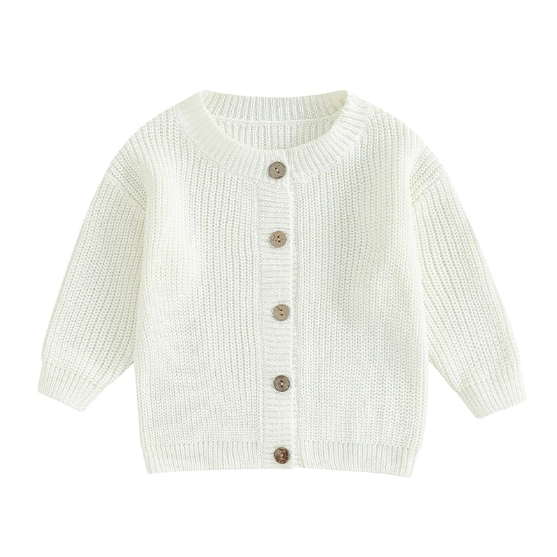 Infant Baby Girl Boy Knit Cardigan Sweater Coat Cute Long Sleeve Button Down Sweater Fall Winter Tops