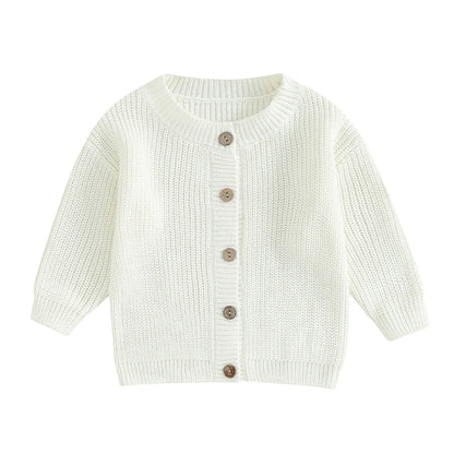 Infant Baby Girl Boy Knit Cardigan Sweater Coat Cute Long Sleeve Button Down Sweater Fall Winter Tops