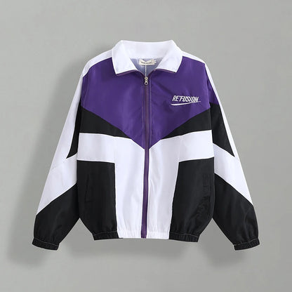 Spring Fall Varsity Jacket Men Patchwork Embroidery Bomber Jacket Casual Street Loose Zipper Coat Women Couple College Jackets