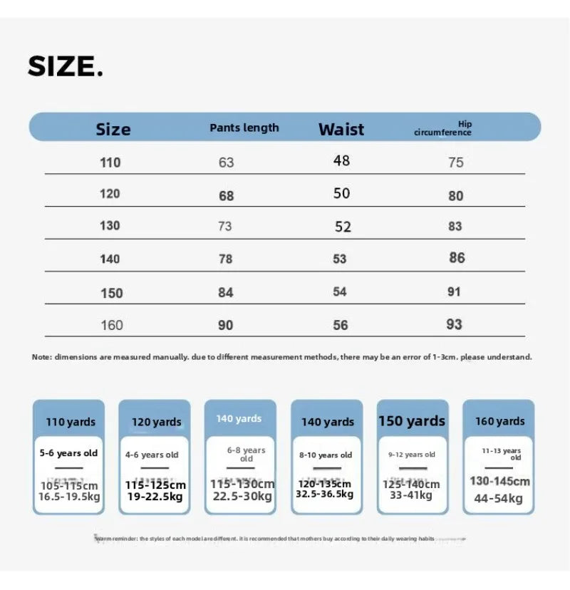 Boys Scimitar Jeans Spring and Autumn New Children's Wide Leg Pants Medium Older Boys Pants