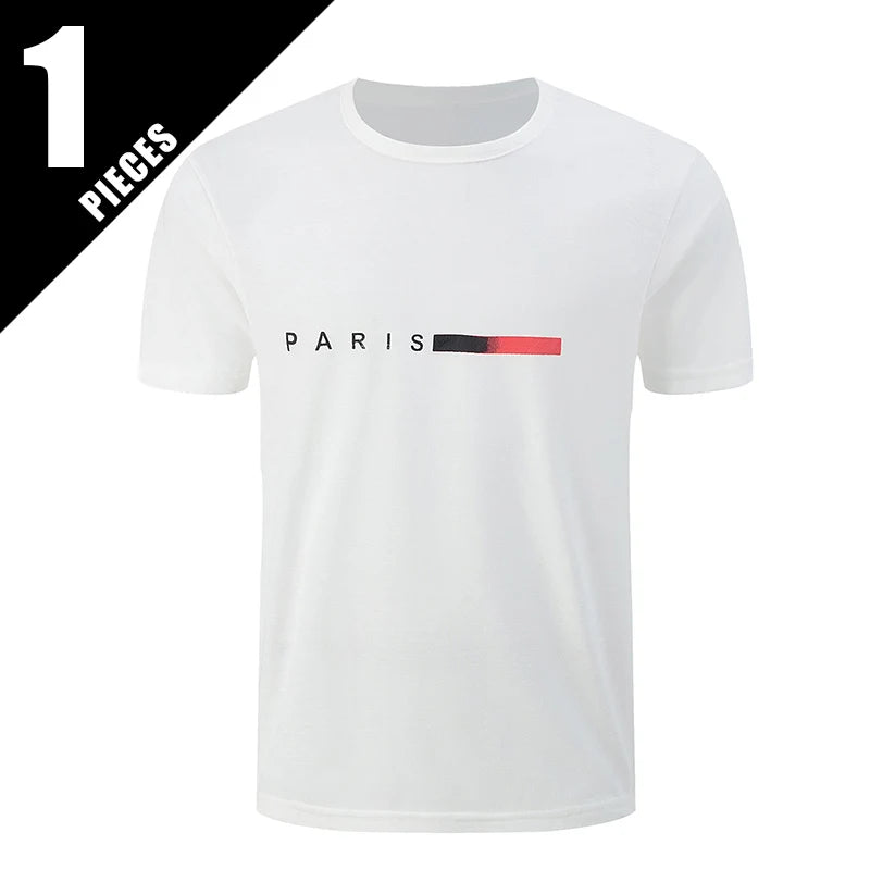 1/3 Pieces Summer Fashion Sports Outerwear Men's Short sleeved Round Neck T-shirt Running Fitness Training Clothes For Teenagers