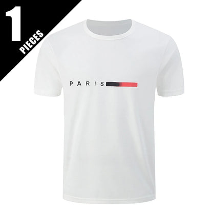 1/3 Pieces Summer Fashion Sports Outerwear Men's Short sleeved Round Neck T-shirt Running Fitness Training Clothes For Teenagers