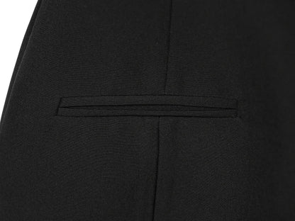 ETJ 2025 women's new products are elegant and stylish Short dress with a boat neck and short sleeves with pleats  black dress