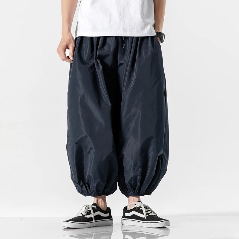 Streetwear Fashion Harem Pants Mens Solid Color Casual Jogger Man Pants Harajuku Style Spring Summer Men's Trousers 5XL