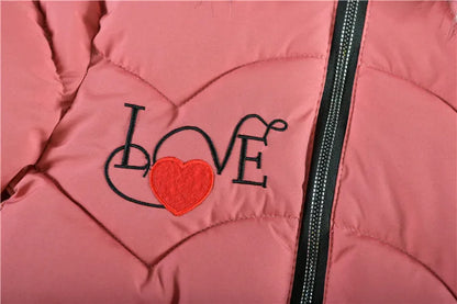 5-14 Years Old Winter Boys Girls Jacket Long Style Hooded Fur Collar Colorful Heavy Coat For Kids Children Outerwear