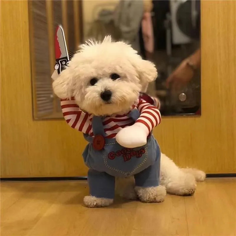 Funny Pet Dog Cosplay Clothes Novelty Puppy Halloween Costumes Sweatshirt Christmas Festival Party Outfit Pet Dress Dog Coat