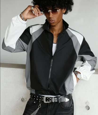 Men's color-blocked jacket, lightweight, casual, travel, windproof and wear-resistant, high-quality fabric, boyfriend gift