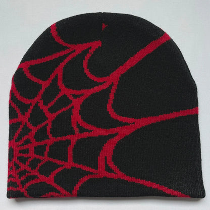 Four Seasons Men's And Women's Universal Y2K Knit Hat Spider Web Riding Outdoor Sports Fashion Hat
