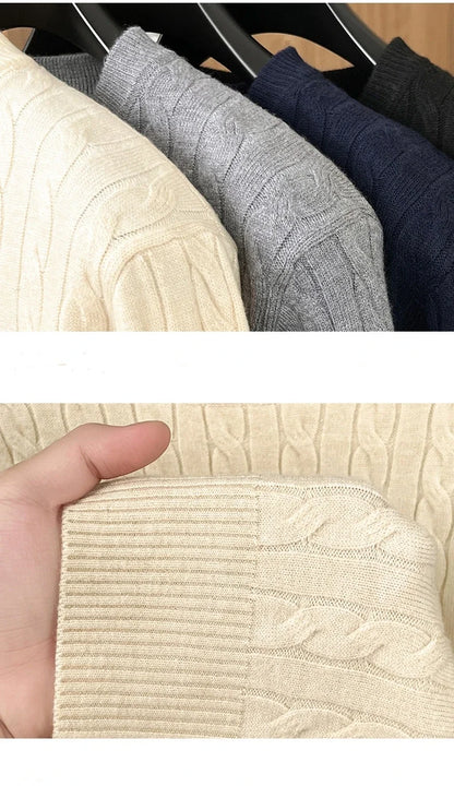 Luxury pony embroidery designer brand sweater men's new fashion unique jacquard comfort Paul casual knitted round neck pullover