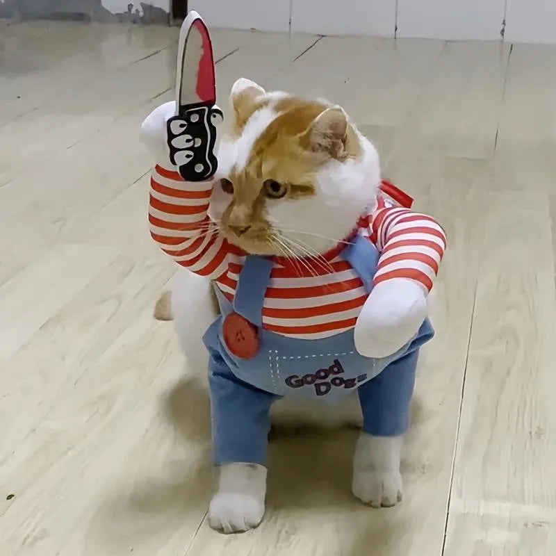 Funny Pet Dog Cosplay Clothes Novelty Puppy Halloween Costumes Sweatshirt Christmas Festival Party Outfit Pet Dress Dog Coat
