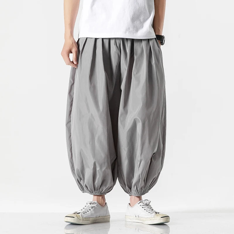 Streetwear Fashion Harem Pants Mens Solid Color Casual Jogger Man Pants Harajuku Style Spring Summer Men's Trousers 5XL