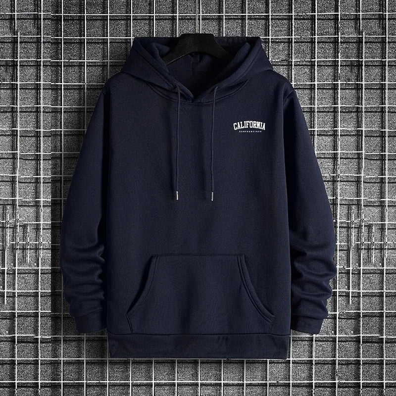 Men's Hoodie Fall Winter High Grade Warm Sweatshirt Male Daily Casual Fashion Pullover Outdoor Gym Fitness Sporty Top