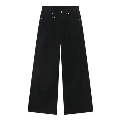 IEFB Summer Men's Denim Pants Old Blue Washed Male Jeans Straight Casual Menwear Loose Wide Leg Trousers New Fashion 9C354