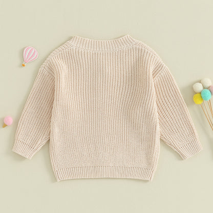Infant Baby Girl Boy Knit Cardigan Sweater Coat Cute Long Sleeve Button Down Sweater Fall Winter Tops