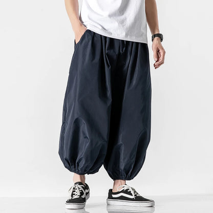 Streetwear Fashion Harem Pants Mens Solid Color Casual Jogger Man Pants Harajuku Style Spring Summer Men's Trousers 5XL