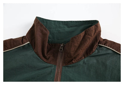 Vintage Patchwork Jackets Windbreaker Men Harajuku Casual Outdoor Jacket Mens Clothing Streetwear Hip Hop Spring New Jackets