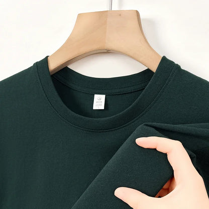2025 New Men's Korean Casual Cotton Short Sleeved Round Neck T-shirt Summer Fashionable and Comfortable Versatile Top