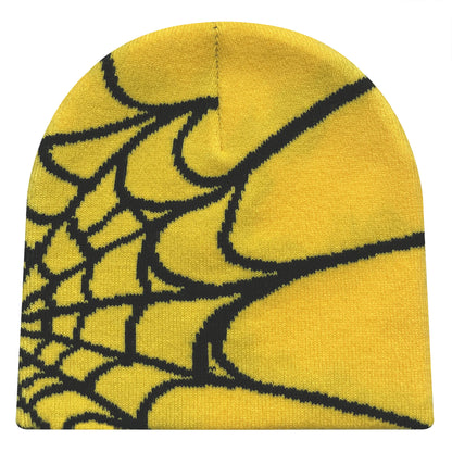 Four Seasons Men's And Women's Universal Y2K Knit Hat Spider Web Riding Outdoor Sports Fashion Hat