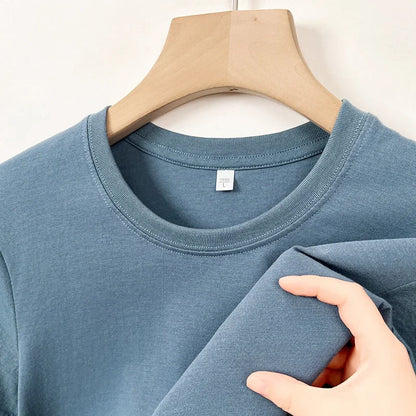 2025 New Men's Korean Casual Cotton Short Sleeved Round Neck T-shirt Summer Fashionable and Comfortable Versatile Top