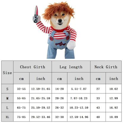 Funny Pet Dog Cosplay Clothes Novelty Puppy Halloween Costumes Sweatshirt Christmas Festival Party Outfit Pet Dress Dog Coat