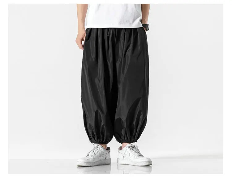 Streetwear Fashion Harem Pants Mens Solid Color Casual Jogger Man Pants Harajuku Style Spring Summer Men's Trousers 5XL