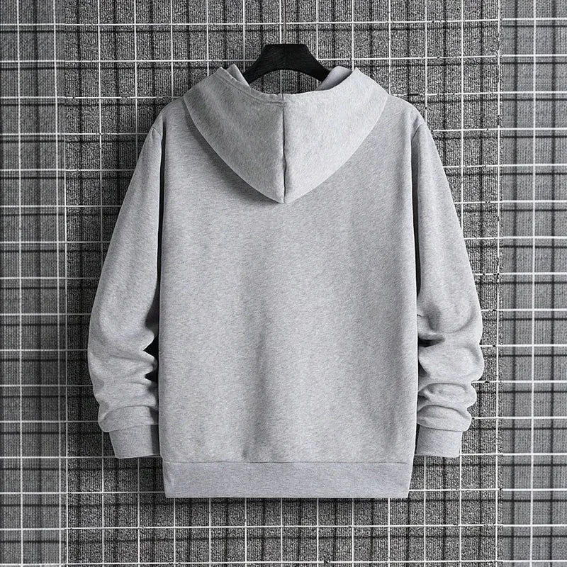 Men's Hoodie Fall Winter High Grade Warm Sweatshirt Male Daily Casual Fashion Pullover Outdoor Gym Fitness Sporty Top