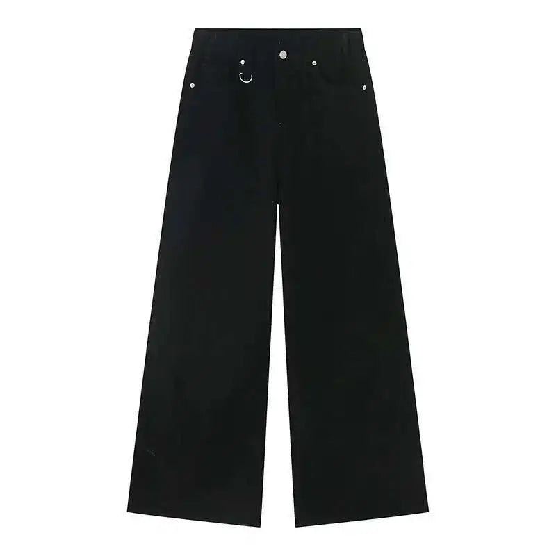 IEFB Vintage Camouflage Men's Jeans Fashion Washed Casual Wide Leg Denim Pants Autumn Winter Loose Male Trousers Old Blue 9C354