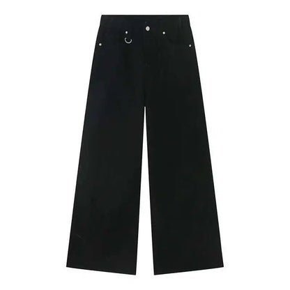 IEFB Vintage Camouflage Men's Jeans Fashion Washed Casual Wide Leg Denim Pants Autumn Winter Loose Male Trousers Old Blue 9C354