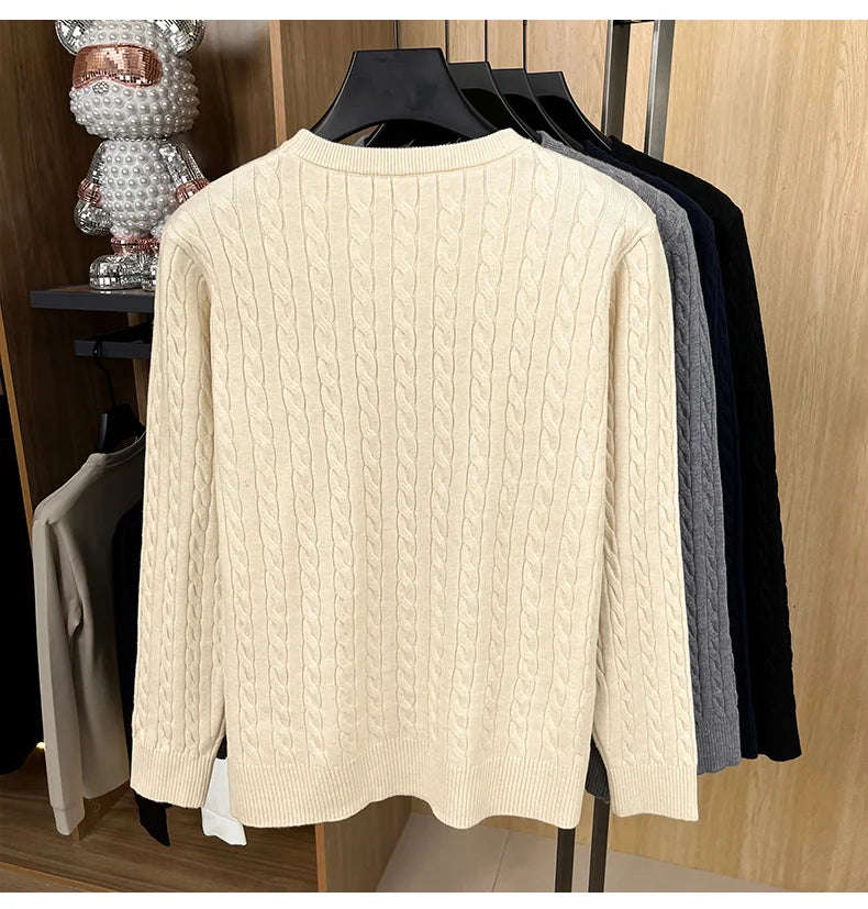 Luxury pony embroidery designer brand sweater men's new fashion unique jacquard comfort Paul casual knitted round neck pullover