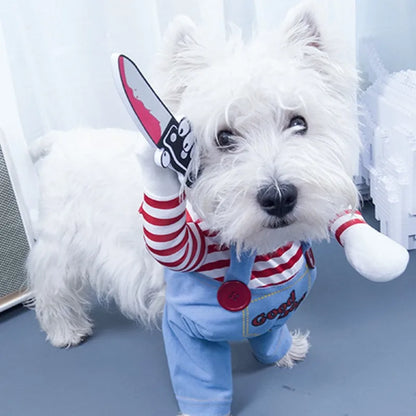 Funny Pet Dog Cosplay Clothes Novelty Puppy Halloween Costumes Sweatshirt Christmas Festival Party Outfit Pet Dress Dog Coat