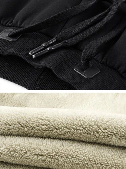 Winter Men's Sweatpants Thick Warm Fleece Joggers Sportswear Zip Pockets Cotton Casual Track Pants Plus Size 6XL 7XL 8XL