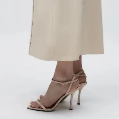 2025 Ankle Strap Women Sandals Summer Fashion Sexy Thin High Heels Gladiator Sandal Shoes Narrow Band Party Dress Pump Shoes